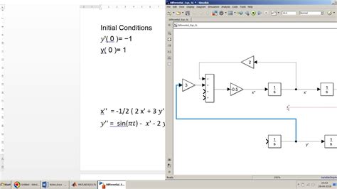 How To Design Differential Equation 2nd Order In Simulink Matlab