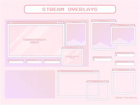 Stream Overlay Package For Twitch Cute Pastel Pink Windows Etsy Uk