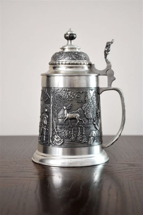 Pewter German Beer Stein With Lid And Touchmarks Collectors Weekly