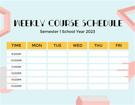 College Schedule Maker Create A College Schedule Free Fotor