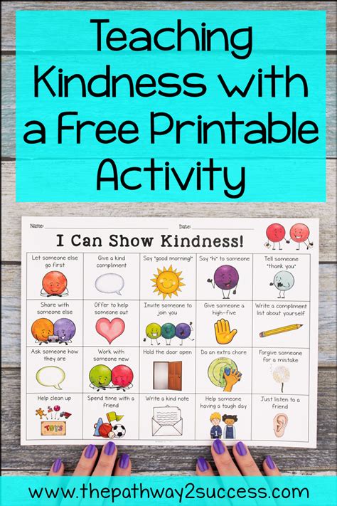 Kindness Worksheets Free Printable