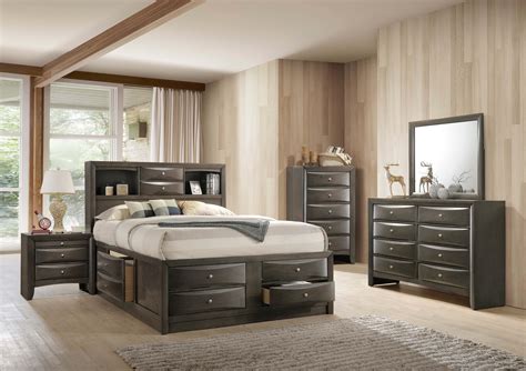 Refresh your bedroom with this queen size, reclaimed grey wood bedroom set. Emily Crown Mark Grey Captain Bedroom Set | Bedroom ...