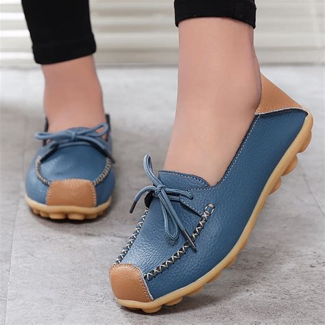 Scl 5colors Ready Stock Womens Fashion Loafers Genuine Cow Leather