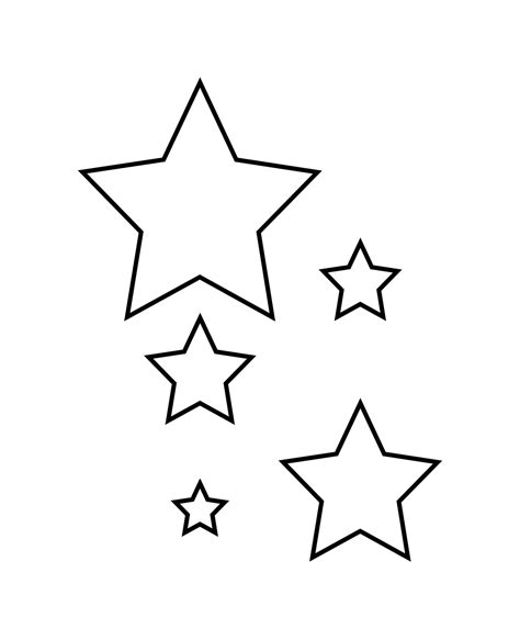 Star Template Printable Different Sizes Template
