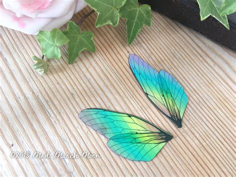 Mini Rainbow Fairy Wing Set Transparent Iridescent Wings With