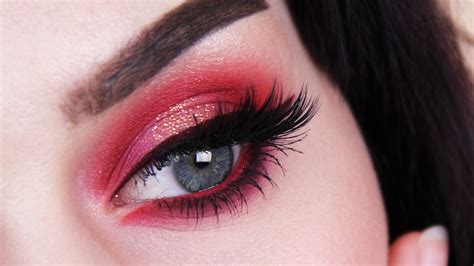 valentine s day red eyeshadow makeup tutorial youtube