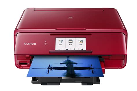 Canon Pixma Ts8120 Red Wireless Inkjet All In One Printer