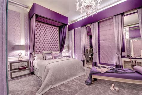 A purple bedroom does look elegant, especially if combined with a gray color. 45 Beautiful Paint Color Ideas for Master Bedroom - Hative