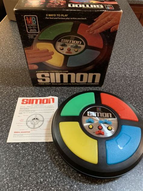 Vintage 1978 Milton Bradley Mb Electronic Simon Game W Orig Box Manual