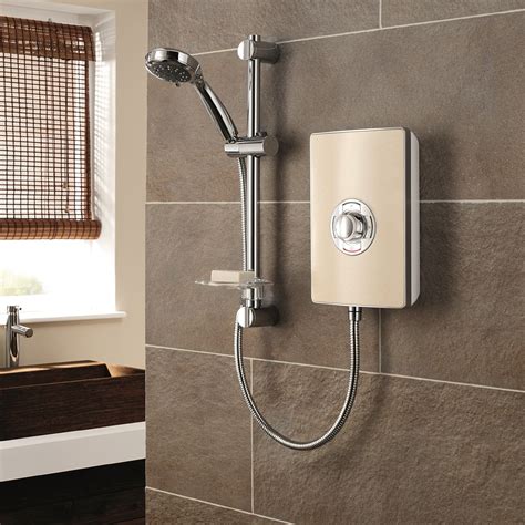 Miniatures Effect 9 5kw Electric Shower With Riser Kit Wayfair Uk Shower Systems Small