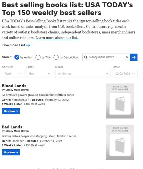 Blood Lands Made The Usa Today Bestseller List Stacey Marie Brown