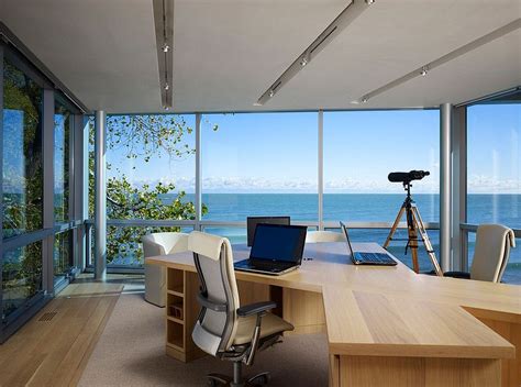 12 Remarkable Home Offices With An Ocean View Modern Home Offices