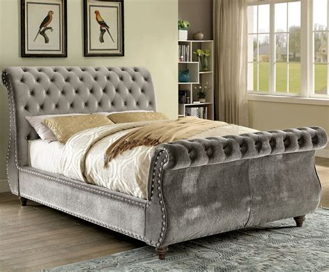 Sleigh bed vector icon in 6 different modern styles. A&J Homes Studio Noella Upholstered Sleigh Bed & Reviews ...