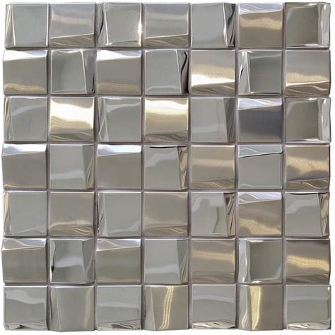 Solistone Facade 10 Pack Mirror 12 In X 12 In Stainless Steel Uniform