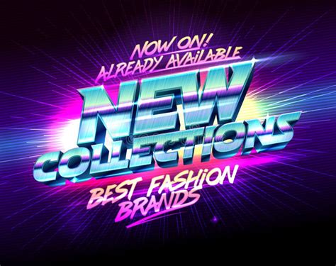 new collections now on best fashion brands poster design stock vector illustration of