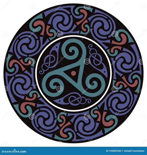 Round Celtic Design Celtic Mandala Stock Vector Illustration Of