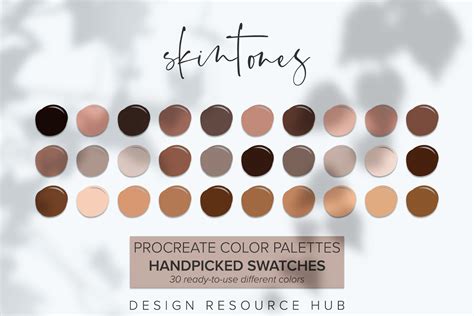 Procreate Color Palette Skintones 2 Graphic By Design Resource Hub