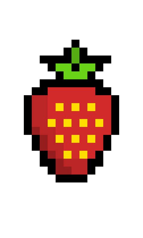 Pixel Art Strawberry Png Png Images For Editing Mario Star Photo The