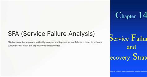 SFA (Service Failure Analysis)