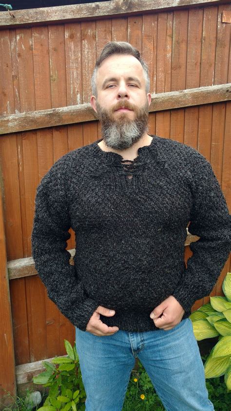 Authentic Irish Fishermanmedieval Sweater Free Shipping Black