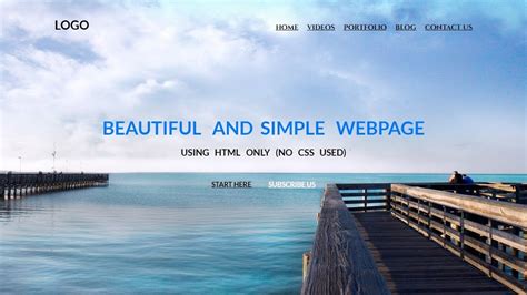 Beautiful And Simple Webpage Using Html Only No Css Used Html