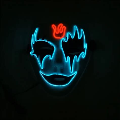 Cool Led Mask Neon Nightlife Funny Scary Mask Light Up Mask Light Up