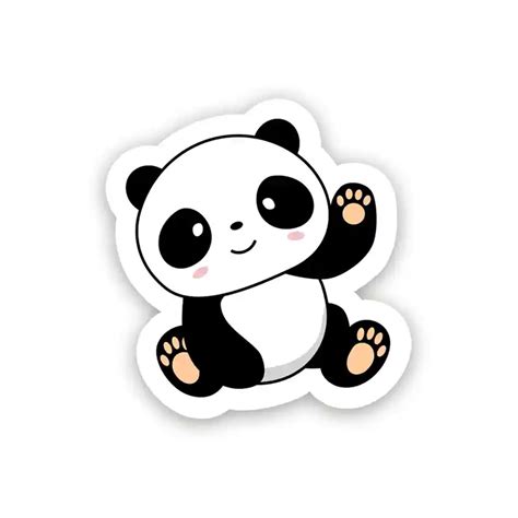 Cute Panda Laptop Sticker Dot Badges