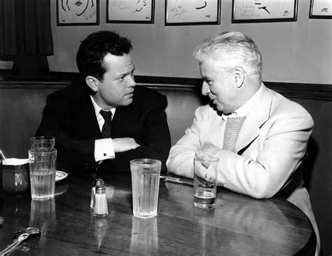 L To R Orson Welles And Charlie Chaplin Having Lunch At The Brown Derby In Hollywood March