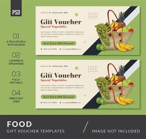 Premium Psd Food Gift Voucher In Food Gifts Food Gift Vouchers