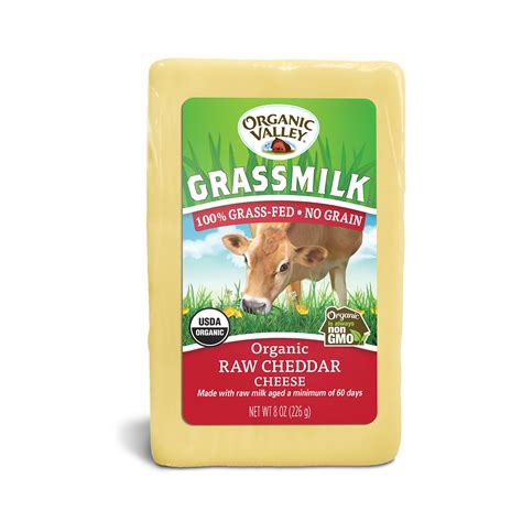 Amazon Com Organic Valley Gourmet Grassmilk Raw Organic Cheddar Cheese