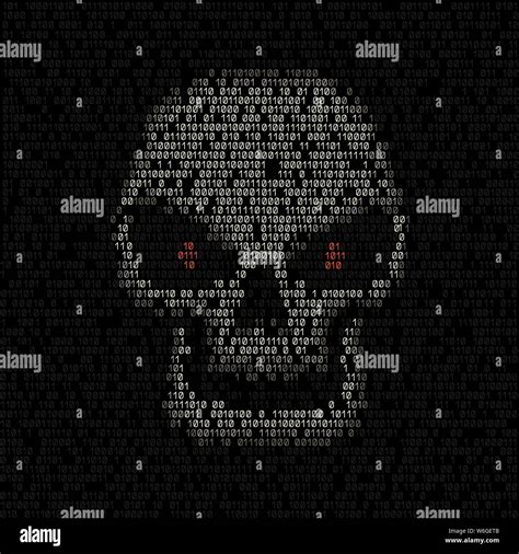 Digital Code Hacker Skull Stock Vector Image And Art Alamy