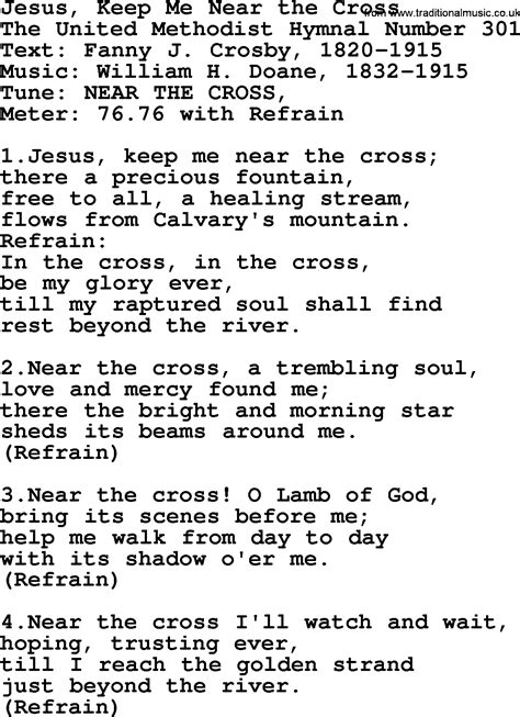 Ascension Hymn Jesus Keep Me Near The Cross Lyrics And Pdf