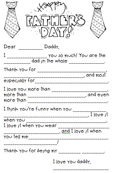 Party Games Fathers Day Game Activity Printable Dad Libs Mad Libs