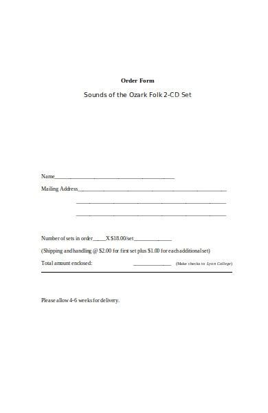 Free 31 Book Order Forms In Pdf Ms Word Excel
