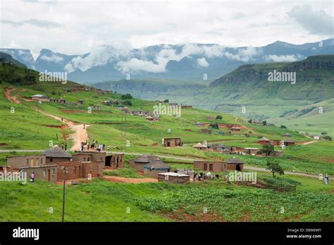 Rural Villages In The Northern Drakensberg Kwazulu Natal South Africa