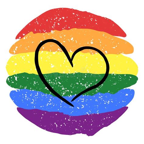Lgbt Duma Serce Lesbijka Biseksualna Transseksualna Flaga Tęczy Serce