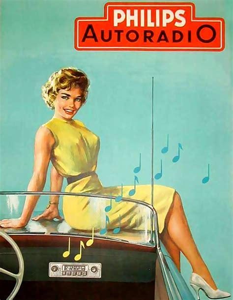 Philips Pin Up Old Commercial For Car Radio Radios Pub Vintage