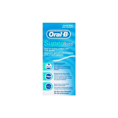 Oral B Superfloss Dental Floss Pre Cut Strands 50 Pack The Warehouse