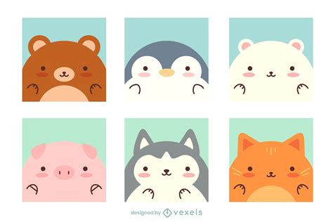 Cute Kawaii Animal Pack Vector Download