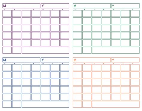 Blank Calendar Grid Printable Example Calendar Printable Blank | Porn