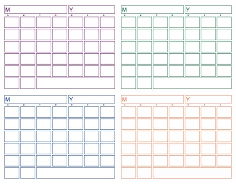 Free Printable Blank Calendar Template Paper Trail Design 10 Best