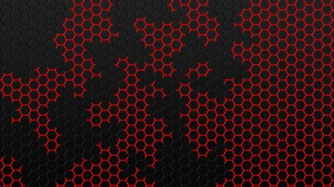 2460x2400 Black And Red Hexagon 2460x2400 Resolution Wallpaper Hd