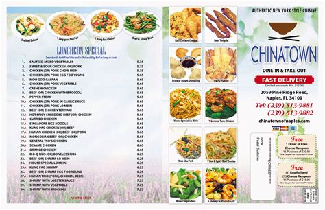 Up to date chinatown chinese restaurant prices and menu, including breakfast, dinner, kid's meal and more. Chinatown Restaurant of Naples, FL: MENU - Chinatown ...