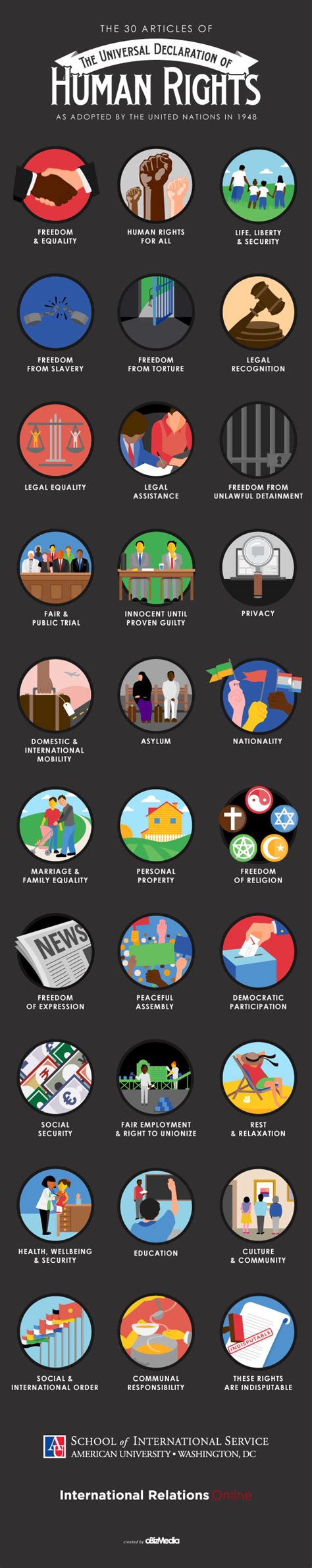 The Universal Declaration Of Human Rights Infographic Visualistan