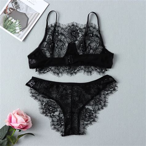 New Sexy Lingerie Set Women Lace Corse Perspective Erotic Underwear