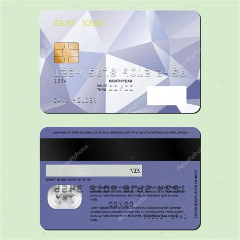Template Design Of A Credit Card On The Front And Back Sides — Stock