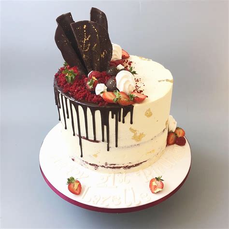 Red Velvet Drip Cake By Olivias Cake Boutique Red Velvet Cake