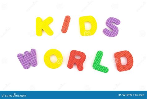Letters Of Kids World Made By Alphabet Jigsaw Puzzle Stock Image
