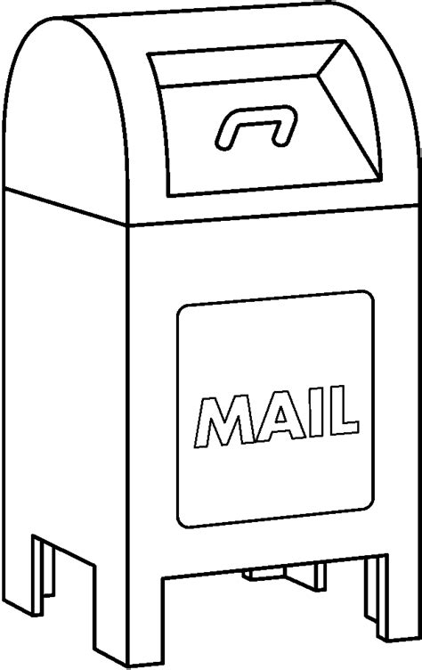 Mailbox Mail Black And White Clipart Clipart Kid Clipartix