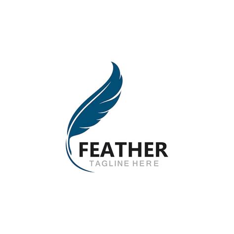 Premium Vector Feather Logo Template Vector Icon